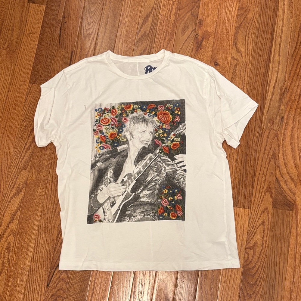 White David Bowie Graphic T-Shirt